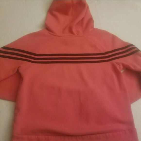 Adidas Girl's 3-Stripe Pullover Hoodie Sweatshirt Athleisure Pink Size Large - Picture 7 of 11